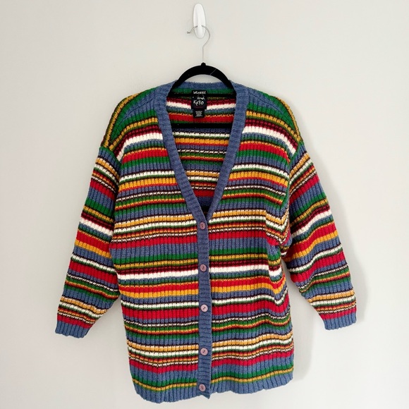 Jacque & Koko Vintage Striped Wool Cardigan - Picture 2 of 8